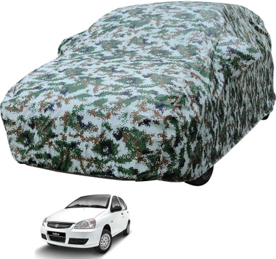 Auto Hub Car Cover For Tata Indica (With Mirror Pockets)(Multicolor)