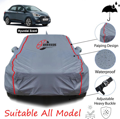 GARREGE Car Cover For Hyundai Xcent (With Mirror Pockets)(Grey, For 2014, 2015, 2016, 2017, 2018, 2019, 2020 Models)