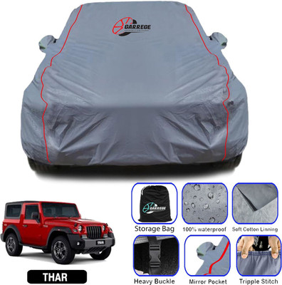 GARREGE Car Cover For Mahindra Thar (With Mirror Pockets)(Grey, For 2023, 2024 Models)