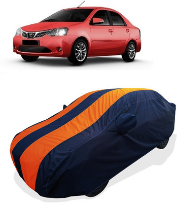 Coxtor Car Cover For Toyota Etios GD (With Mirror Pockets)(Orange)