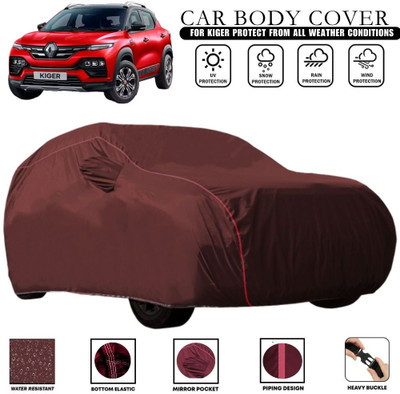MADAFIYA Car Cover For Renault Kiger (With Mirror Pockets)(Maroon, Red, For 2021, 2022, 2023 Models)