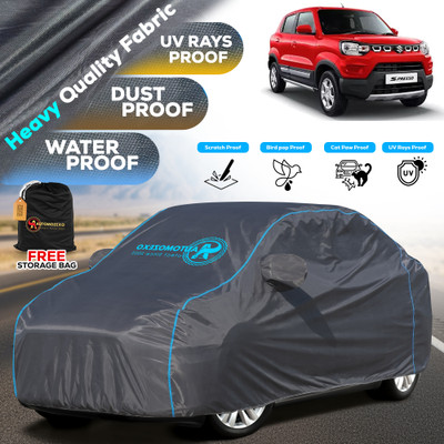 AUTOMOZEXO Car Cover For Maruti S-Presso (With Mirror Pockets)(Grey, Blue)