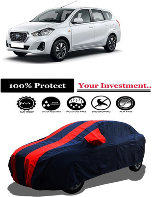 Amexride Car Cover For Datsun GO Plus T Option (With Mirror Pockets)(Red)