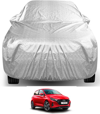 Auto Hub Car Cover For Hyundai i20 (With Mirror Pockets)(Silver)