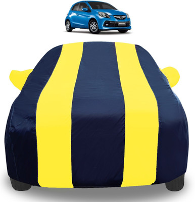 Auto Hub Car Cover For Honda Brio (With Mirror Pockets)(Yellow)