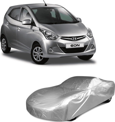 SATURN Car Cover For Hyundai Eon (Without Mirror Pockets)(Silver)