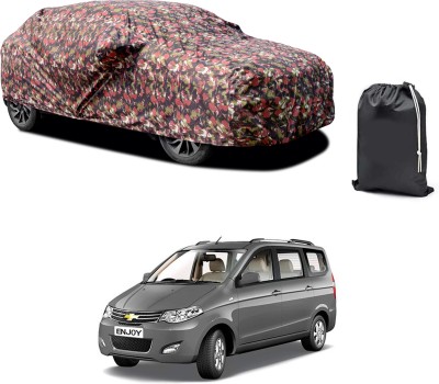 CODOKI Car Cover For Chevrolet Enjoy (With Mirror Pockets)(Red)