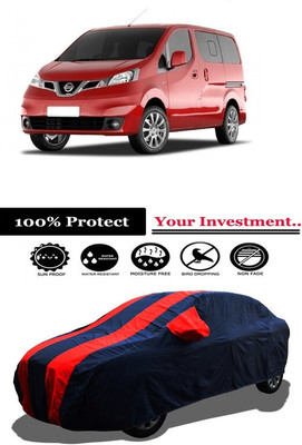 Amexride Car Cover For Nissan Evalia (With Mirror Pockets)(Red)