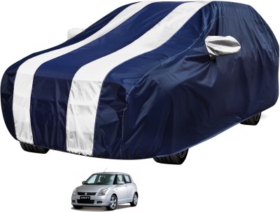 Auto Hub Car Cover For Maruti Suzuki Swift Dzire (With Mirror Pockets)(Blue, White)