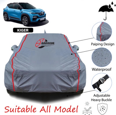 GARREGE Car Cover For Renault Kiger (With Mirror Pockets)(Grey, For 2021, 2022, 2023, 2024, 2024 Models)