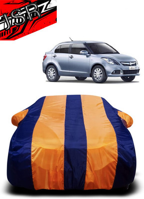 J S R Car Cover For Maruti Swift Dzire AMT ZDI Plus Diesel (With Mirror Pockets)(Orange, Blue)