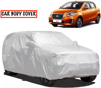 AUCTIMO Car Cover For Datsun Go (With Mirror Pockets)(Silver)