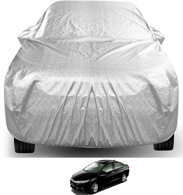 Auto Hub Car Cover For Honda City i-Vtec (With Mirror Pockets)(Silver)