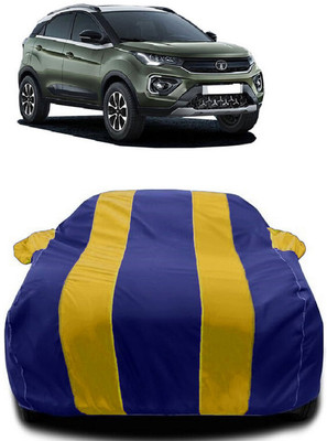 Autoprime Car Cover For Tata Nexon (With Mirror Pockets)(Yellow, Blue)
