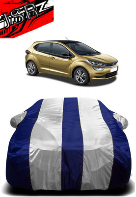 J S R Car Cover For Tata Altroz XZ Option Diesel (With Mirror Pockets)(White, Blue)