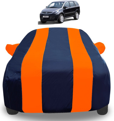 Auto Hub Car Cover For Tata Aria (With Mirror Pockets)(Orange)