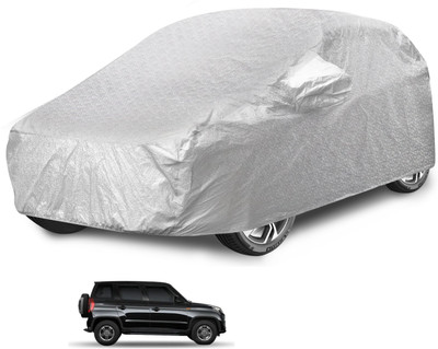 Auto Hub Car Cover For Mahindra Bolero Neo (With Mirror Pockets)(Silver)