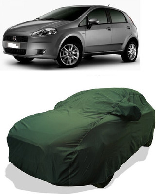 Coxtor Car Cover For Fiat Punto Grande 1.2 (With Mirror Pockets)(Green)