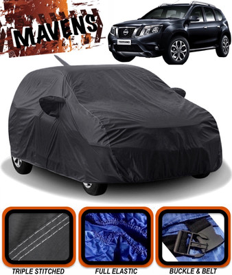 MAVENS Car Cover For Nissan Terrano (With Mirror Pockets)(Black)