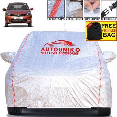 autouniko Car Cover For Tata Tigor (With Mirror Pockets)(Silver)
