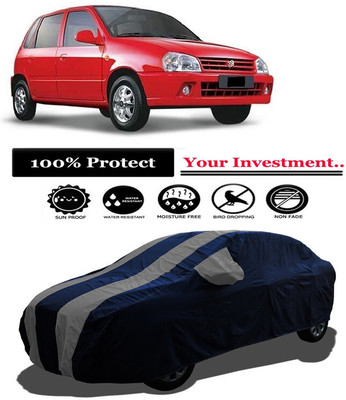 Amexride Car Cover For Maruti Suzuki Zen 1.0i (With Mirror Pockets)(Grey)
