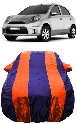 Wegather Car Cover For Nissan Micra Active (With Mirror Pockets)(Orange)