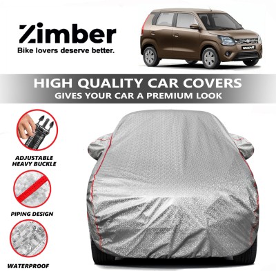 ZIMBER Car Cover For Maruti Suzuki WagonR, Wagon R 1.0, Wagon R 1.1L 16V, Wagon R ABS (With Mirror Pockets)(Silver)