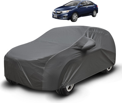 Auto Hub Car Cover For Honda City (With Mirror Pockets)(Grey)