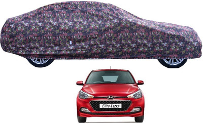 Auto Hub Car Cover For Hyundai Elite i20 (With Mirror Pockets)(Green)