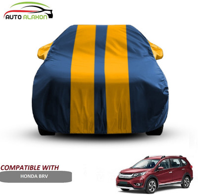 AUTO ALAXON Car Cover For Honda BRV (With Mirror Pockets)(Blue, Yellow)