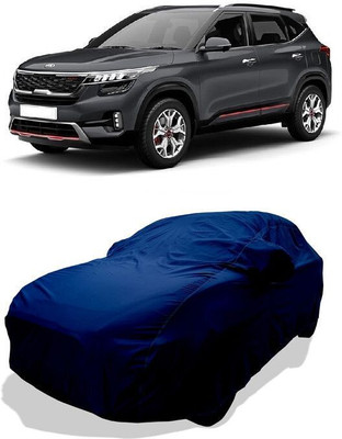 QLAX Car Cover For Maruti Seltos HTK Plus D Diesel (With Mirror Pockets)(Blue)