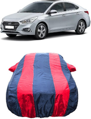 Wegather Car Cover For Hyundai Verna CRDi 1.6 AT SX Option Diesel (With Mirror Pockets)(Red)