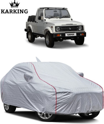 KARKING Car Cover For Maruti Suzuki Gypsy (With Mirror Pockets)(Silver)