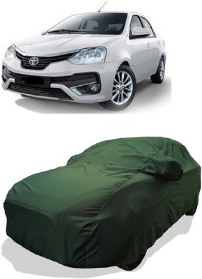 Coxtor Car Cover For Toyota Platinum Etios 1.5 GX (With Mirror Pockets)(Green)