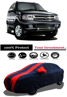 Amexride Car Cover For Tata Safari VTT EX (With Mirror Pockets)(Red)