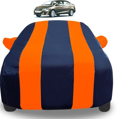Auto Hub Car Cover For Maruti Ciaz (With Mirror Pockets)(Orange)