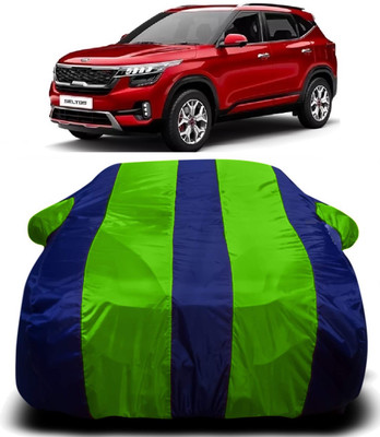 R Rayvin Star Car Cover For Kia SELTOS (With Mirror Pockets)(Multicolor)