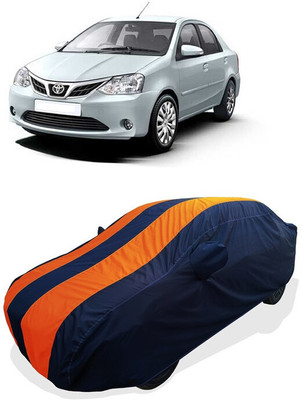 Coxtor Car Cover For Toyota Etios 1.5 Xclusive (With Mirror Pockets)(Orange)