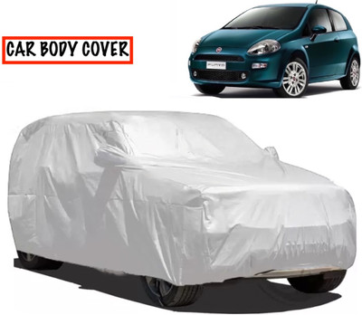 AXLOZ Car Cover For Fiat Grande Punto (With Mirror Pockets)(Silver)