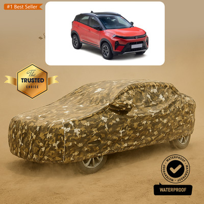 CODOKI Car Cover For Tata Nexon (With Mirror Pockets)(Yellow, White)