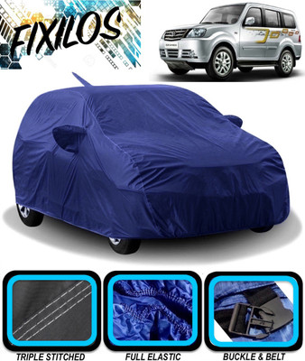 FIXILOS Car Cover For Tata Sumo Grande (With Mirror Pockets)(Blue)