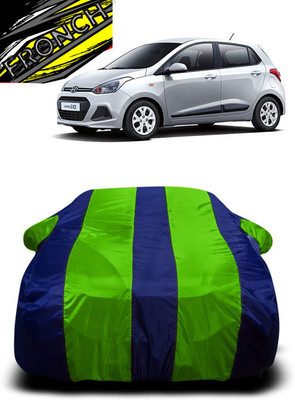 FRONCH Car Cover For Hyundai Grand i10 Magna CNG (With Mirror Pockets)(Green, Blue)
