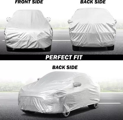 R Rayvin Star Car Cover For Mahindra TUV300 (With Mirror Pockets)(Silver)