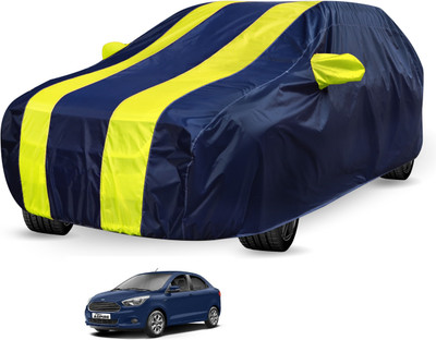 Auto Hub Car Cover For Ford Figo Aspire (Without Mirror Pockets)(Black, Yellow)