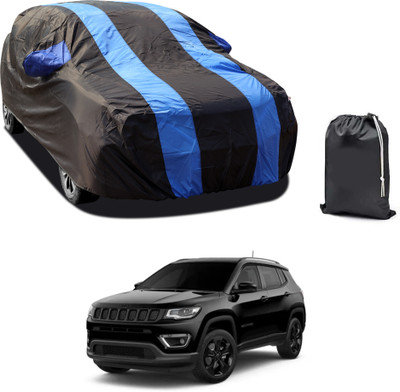 CODOKI Car Cover For Jeep Compass (With Mirror Pockets)(Blue)