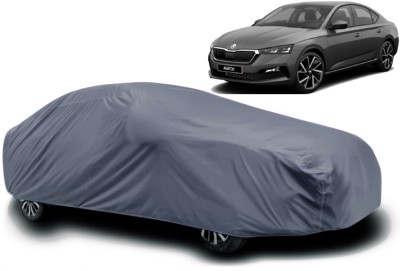 AXLOZ Car Cover For Skoda Octavia (With Mirror Pockets)(Grey)