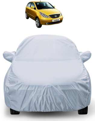 MOCKHE Car Cover For Tata Indica Vista (With Mirror Pockets)(Silver)