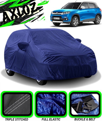 AXLOZ Car Cover For Maruti Suzuki Vitara Brezza (With Mirror Pockets)(Blue)