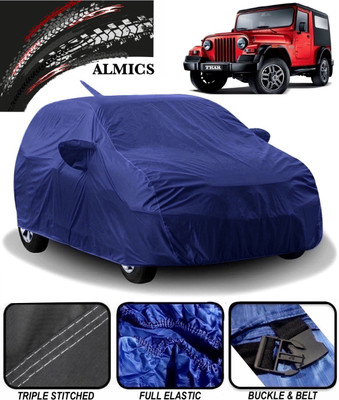 ALMICS Car Cover For Mahindra Thar (With Mirror Pockets)(Blue)