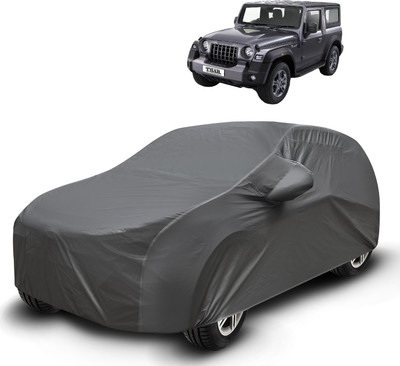 Caronix Car Cover For Mahindra Thar (With Mirror Pockets)(Grey)